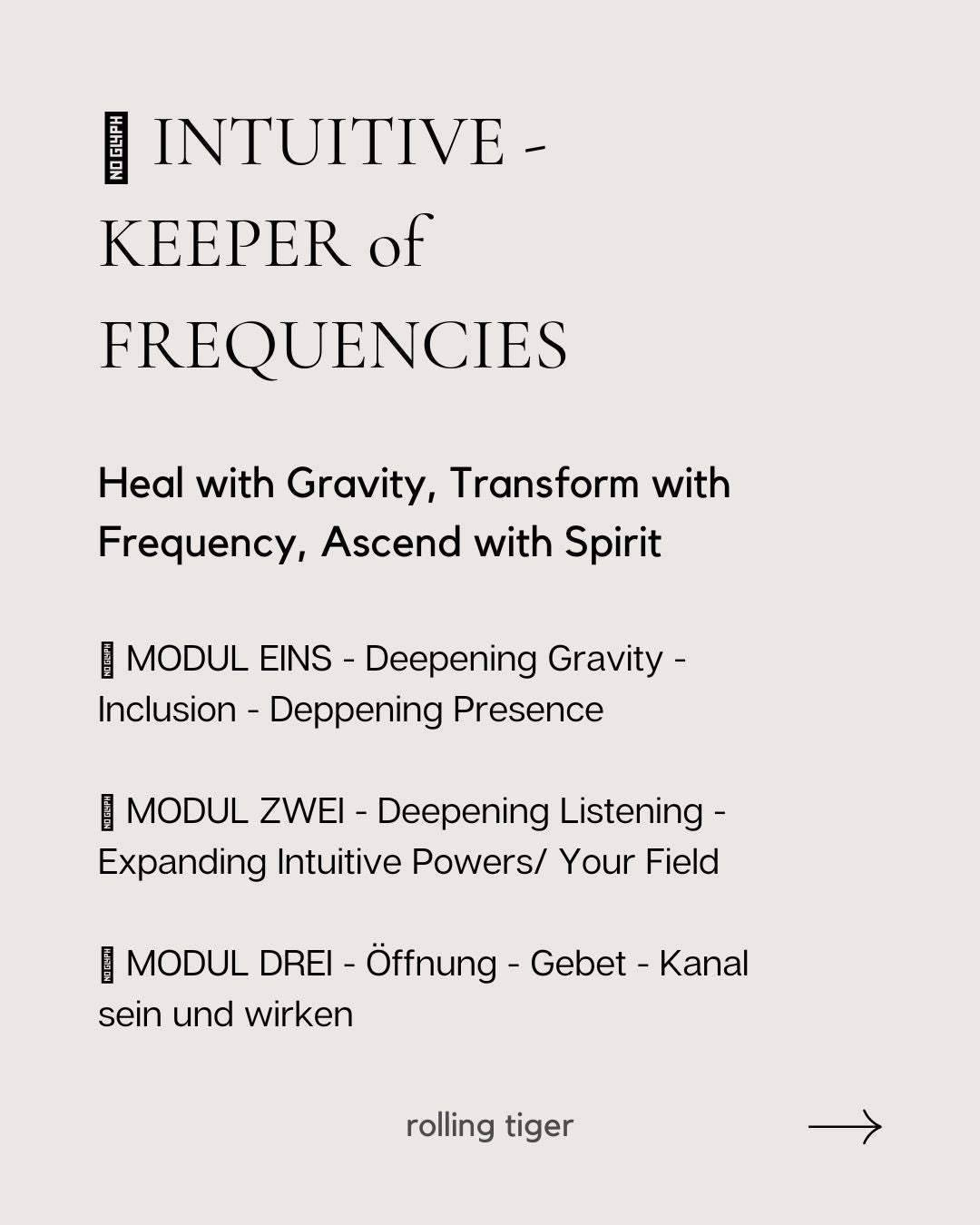 INTUITIVE – KEEPER of FREQUENCIES - ab 22. Mai 2026 *ANZAHLUNG* Opening > Dez 2025